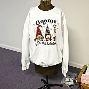 Artisan Festive White Gnome Sweatshirt